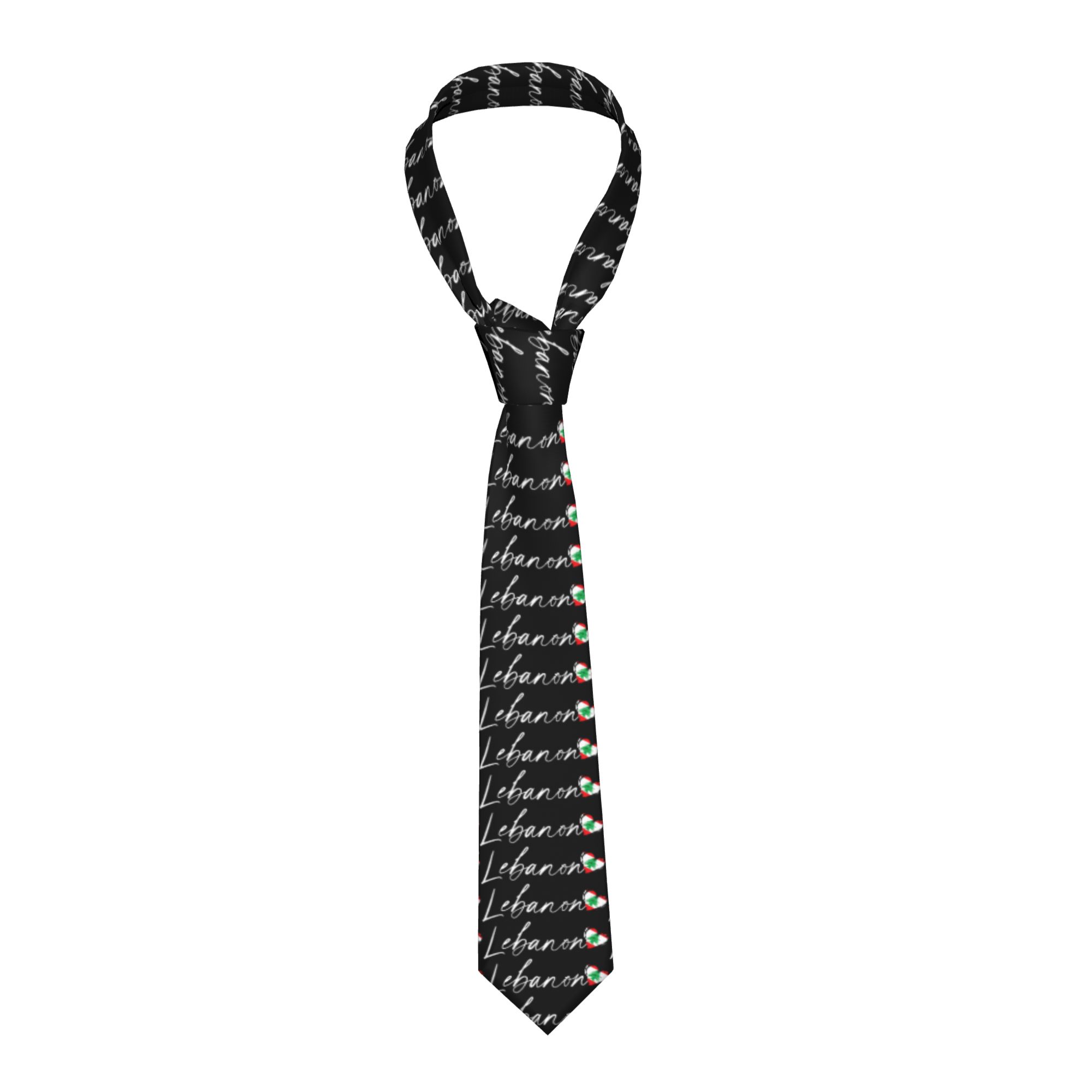 Men Accessories Lebanon - Men's Tie Lebanon Lebanese Flag Neck