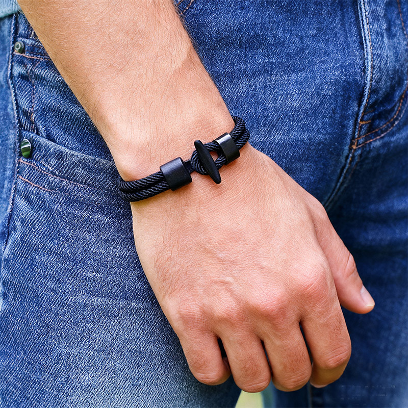 Men'S Vacation Accessories - Classic Bilayer Easy Hook Men Bracelet
