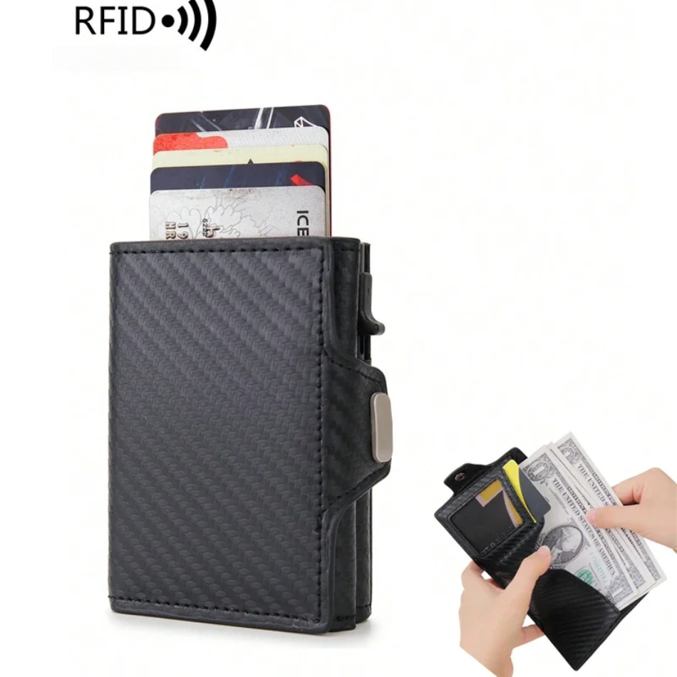 Coin Holder Men - RFID Blocking Pop Up Wallet for