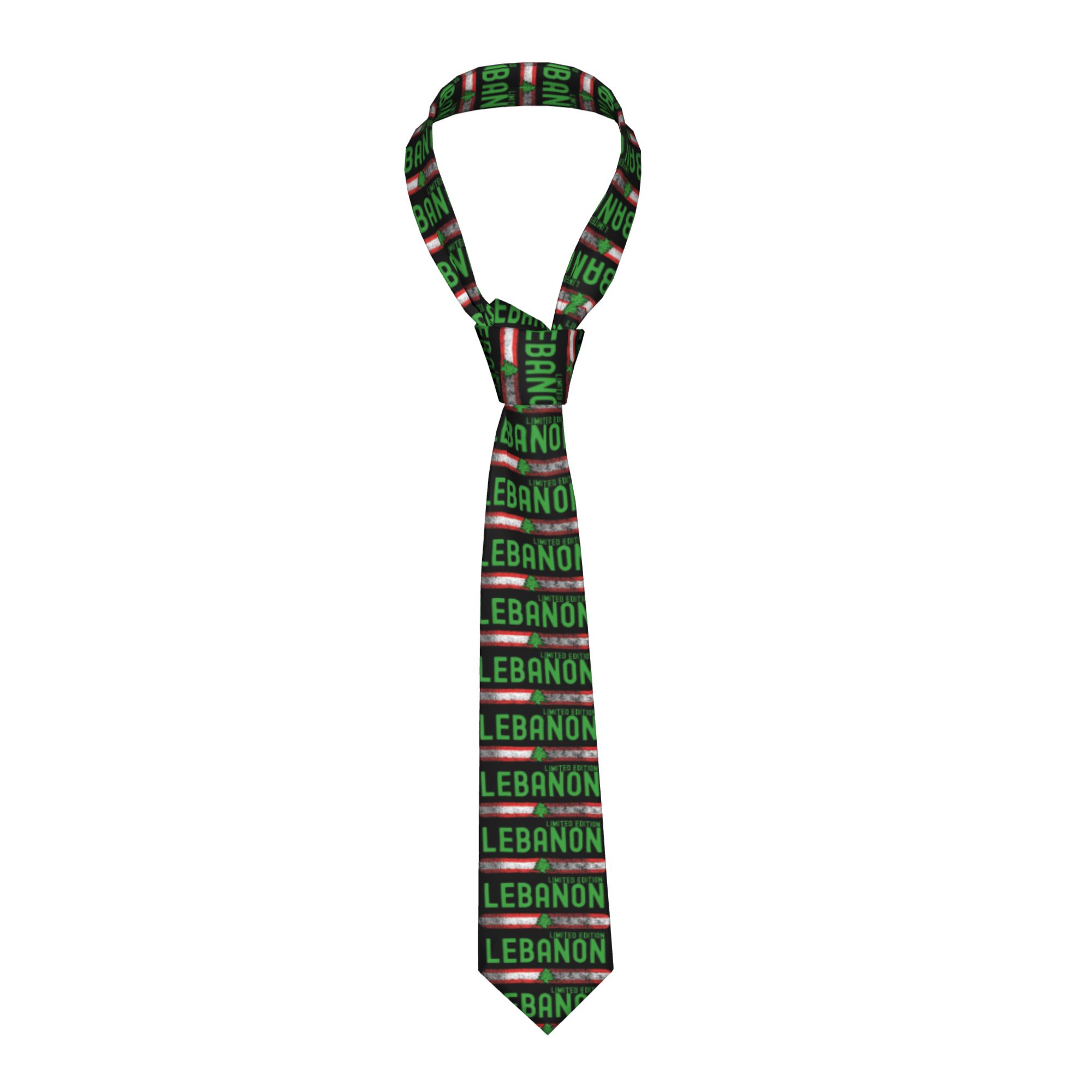 Men Accessories Lebanon - Lebanon Flag Patriotic Lebanese Tie Design