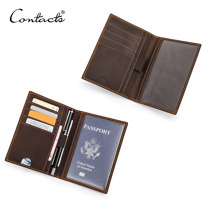 Men'S Accessories On Sale - CONTACT'S Passport Holder Men Genuine Leather