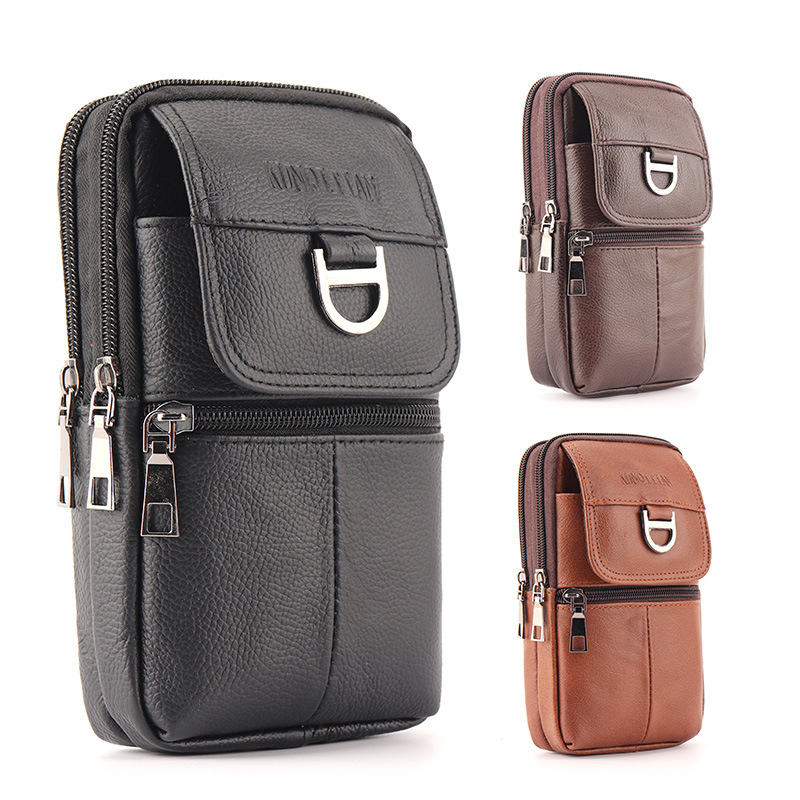 Men'S Accessories Backpack - Men's Leather Waist Bag - Large