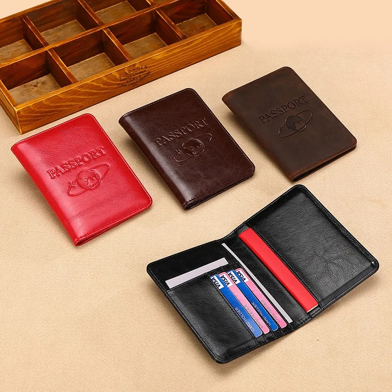 Unisex Genuine Leather Passpor - огляд і ціна Men'S Accessories On Sale