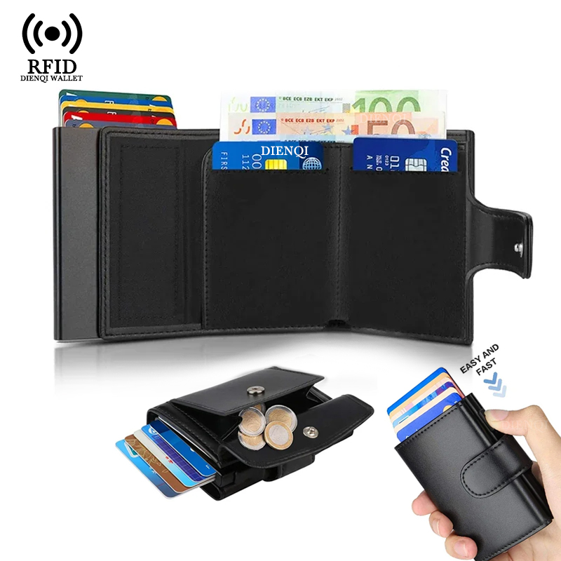 Metal Business Card Case Rfid  - огляд і ціна Coin Holder Men