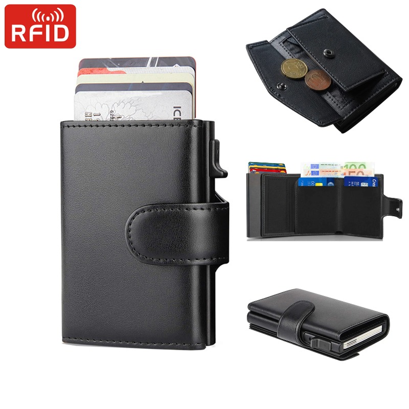 Metal Business Card Case Rfid  - огляд і ціна Coin Holder Men