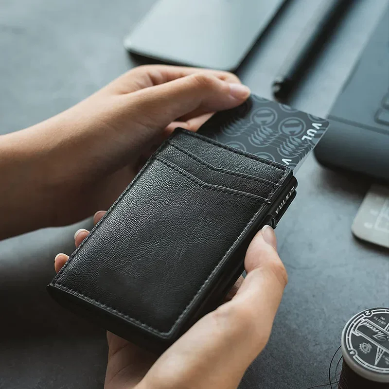 Mens Minimalist Wallet Luxury  - огляд і ціна Coin Holder Men