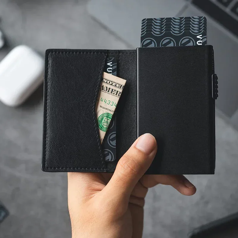 Mens Minimalist Wallet Luxury  - огляд і ціна Coin Holder Men
