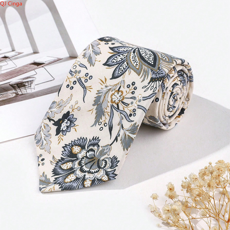 Elegant Blue & Beige Floral Pa - огляд і ціна Men'S Accessories Essentials