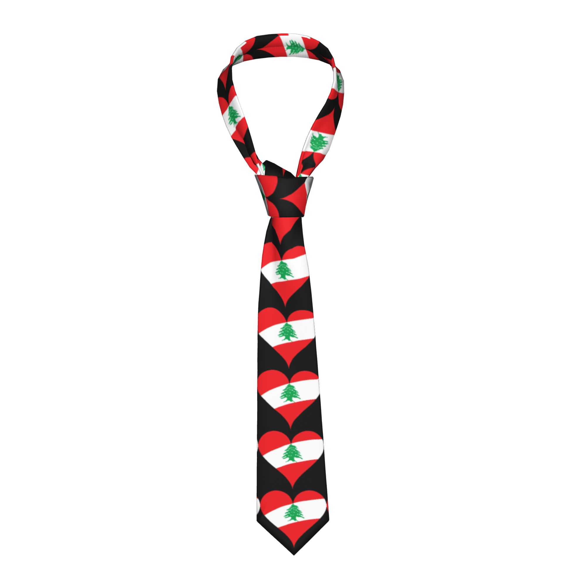 Lebanon Flag Heart  Tie  Weddi - огляд і ціна Men Accessories Lebanon