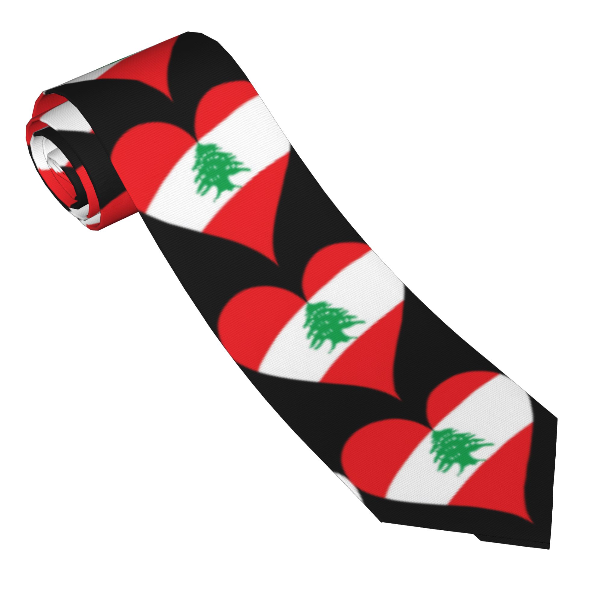 Lebanon Flag Heart  Tie  Weddi - огляд і ціна Men Accessories Lebanon