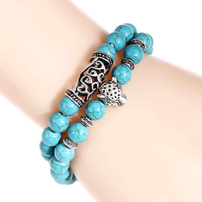 Premium 2Pcs/Set Leopard Beade - огляд і ціна Men'S Vacation Accessories