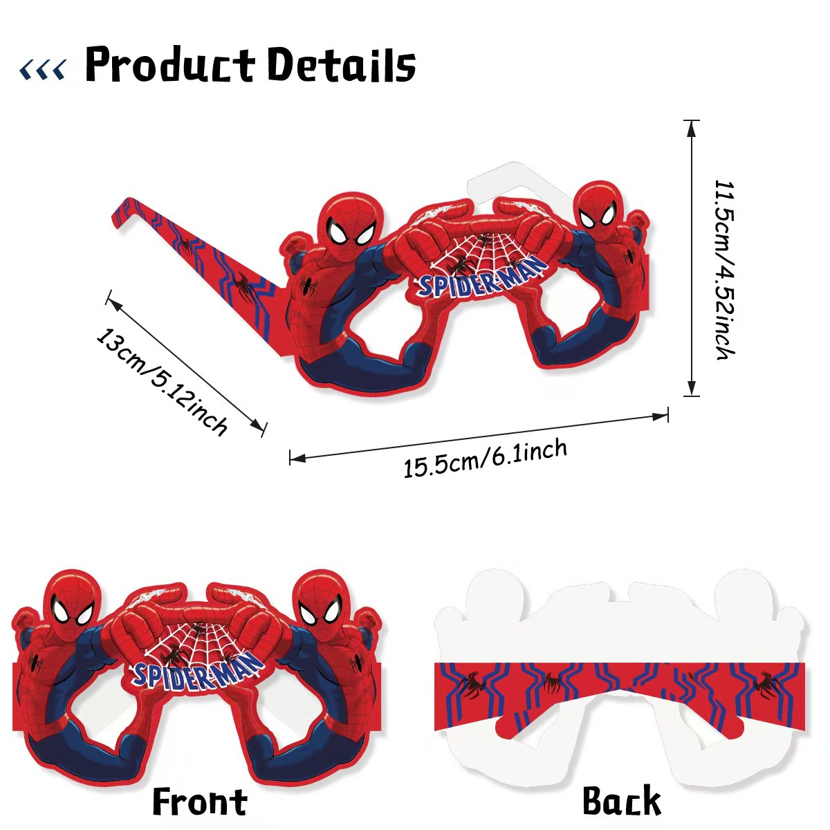 8PCS Spider-Man Paper Eco-Frie - огляд і ціна Men Accessories For Birthday Gift