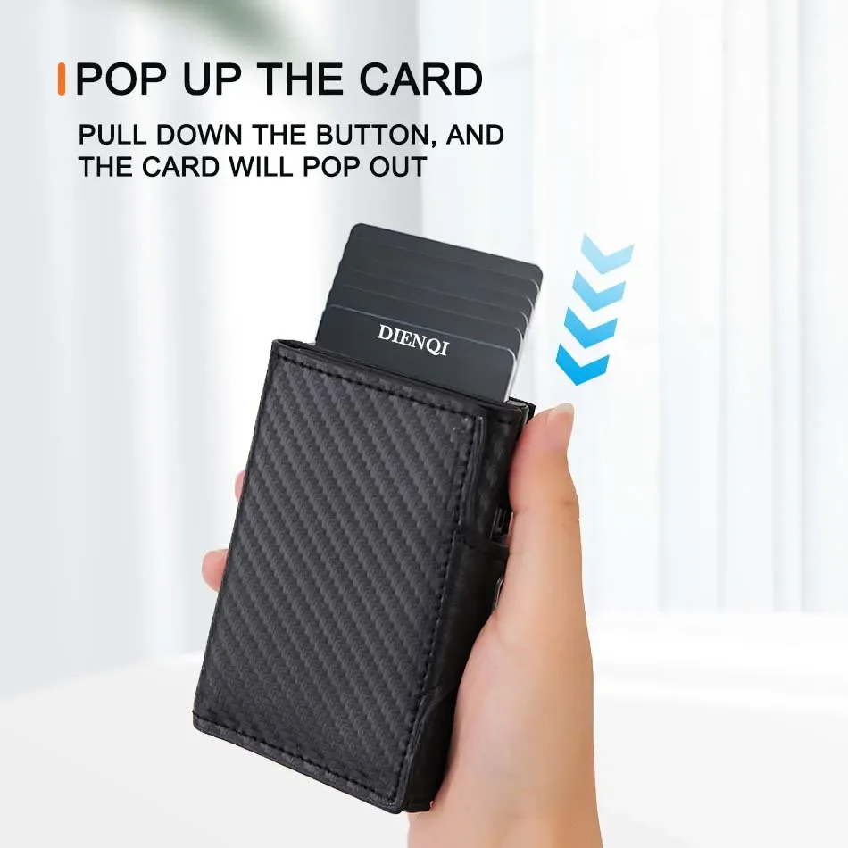 RFID Blocking Pop Up  Wallet f - огляд і ціна Coin Holder Men