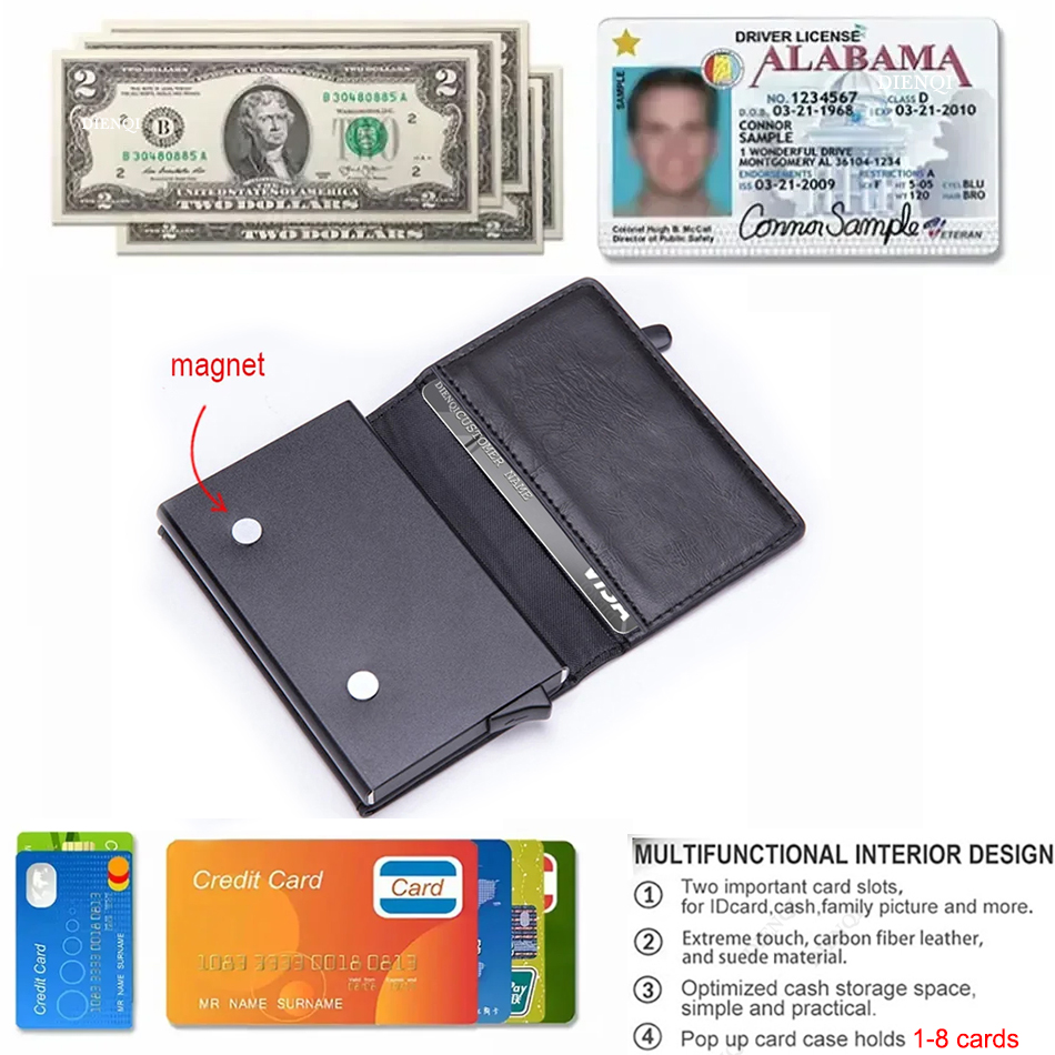 RFID Blocking Card Wallet Magn - огляд і ціна Coin Holder Men