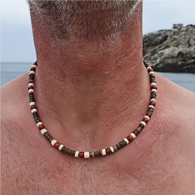 Bohemian Wood Bead Necklace fo - огляд і ціна Men'S Vacation Accessories