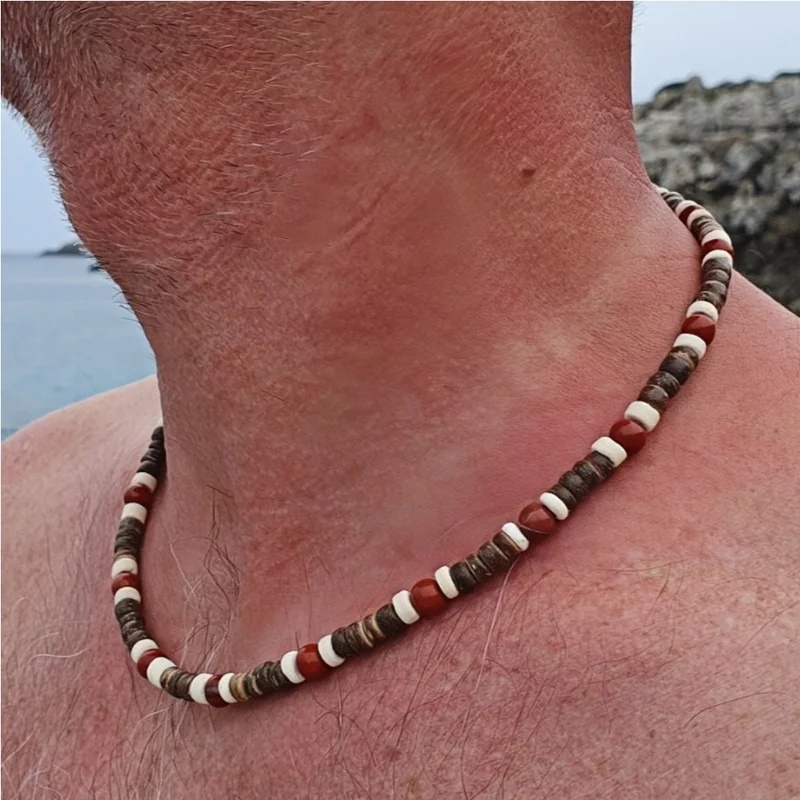 Bohemian Wood Bead Necklace fo - огляд і ціна Men'S Vacation Accessories
