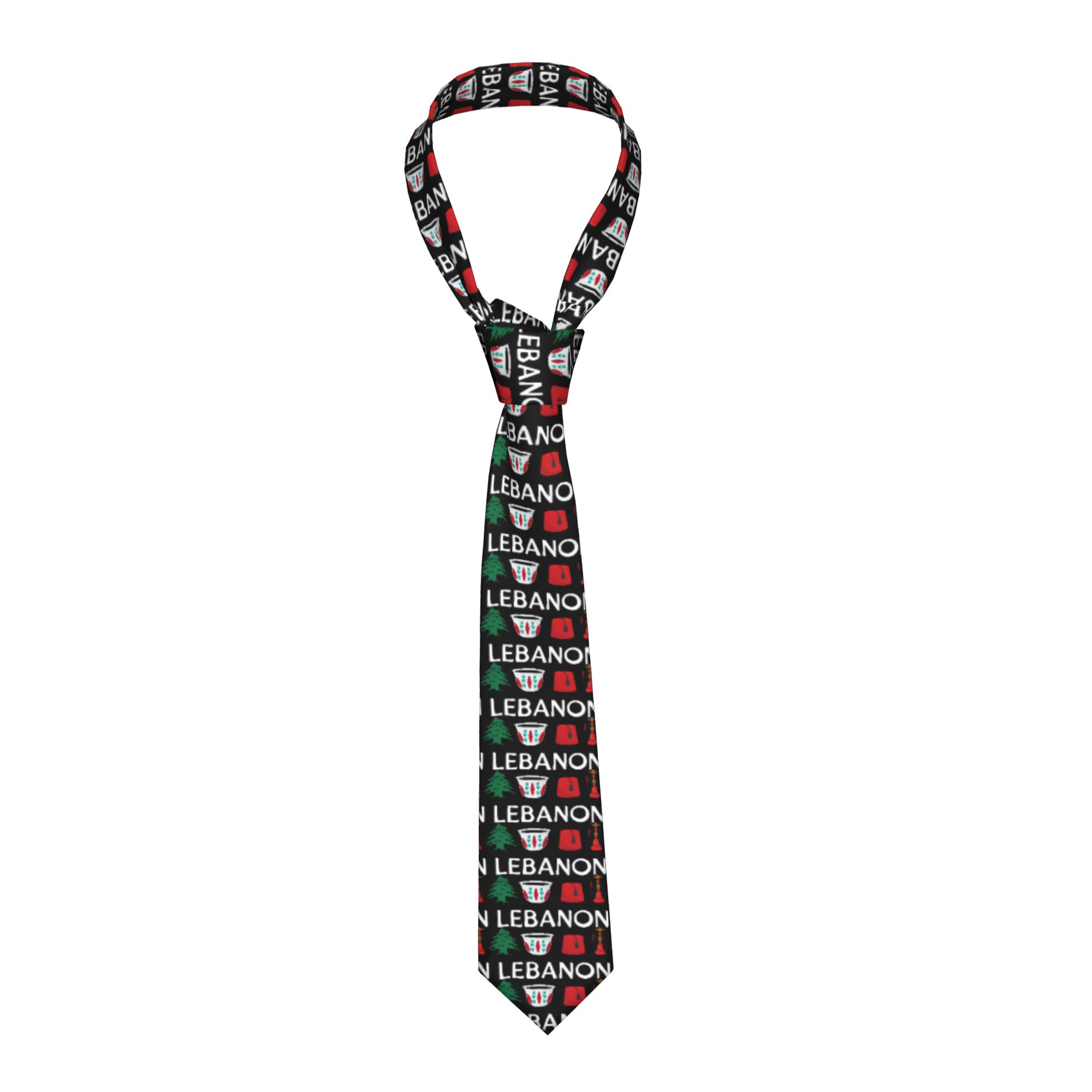 Mens Tie Lebanon Flag  Neck Ti - огляд і ціна Men Accessories Lebanon