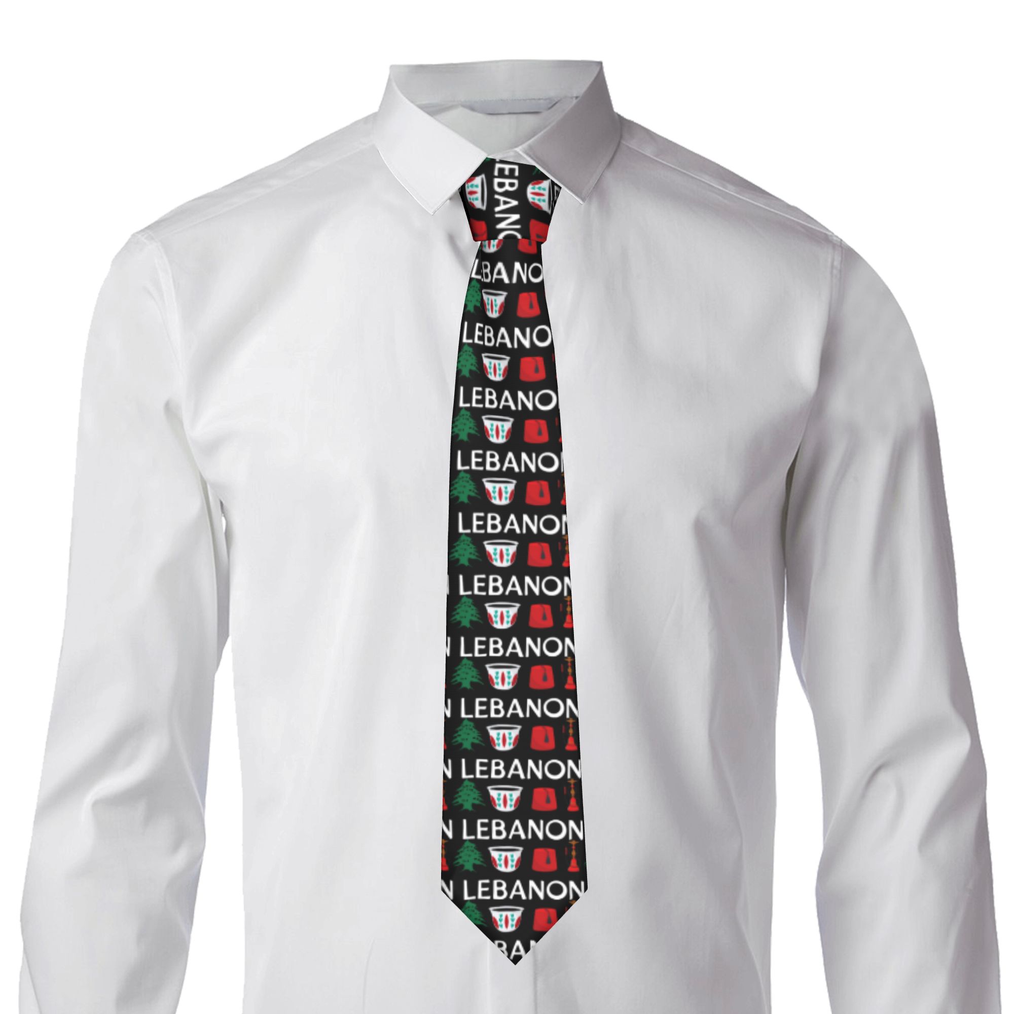 Mens Tie Lebanon Flag  Neck Ti - огляд і ціна Men Accessories Lebanon