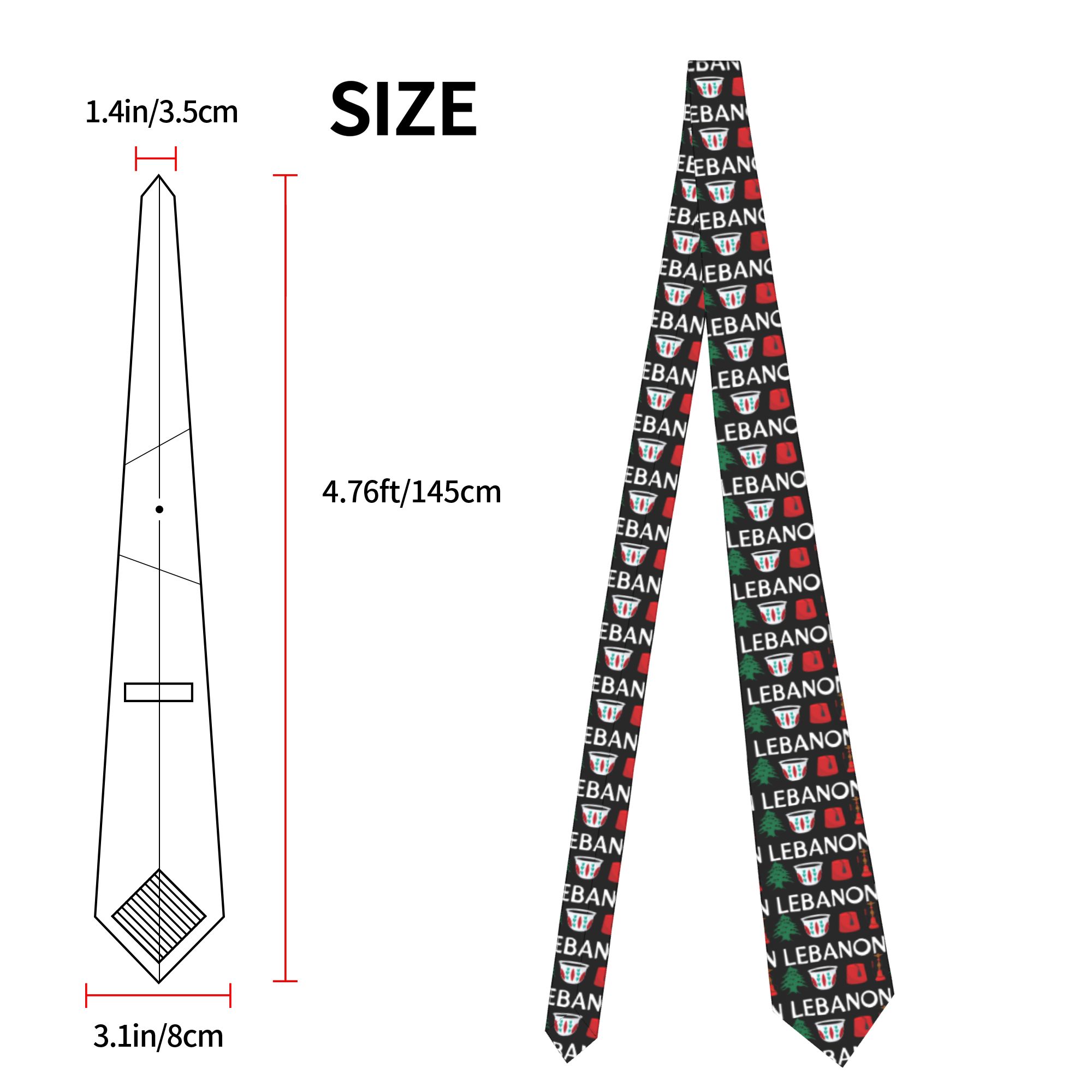 Mens Tie Lebanon Flag  Neck Ti - огляд і ціна Men Accessories Lebanon