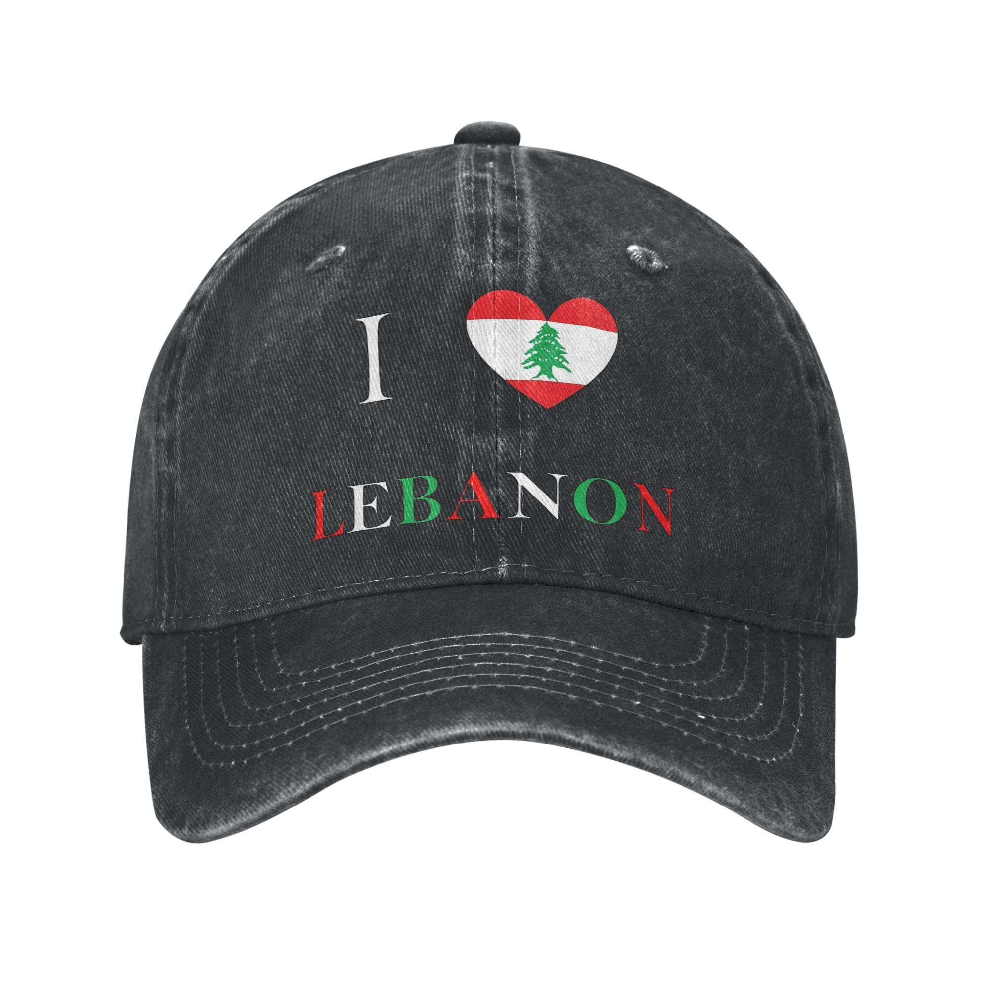 Lebanon Flag Heart Trucker Hat - огляд і ціна Men Accessories Lebanon