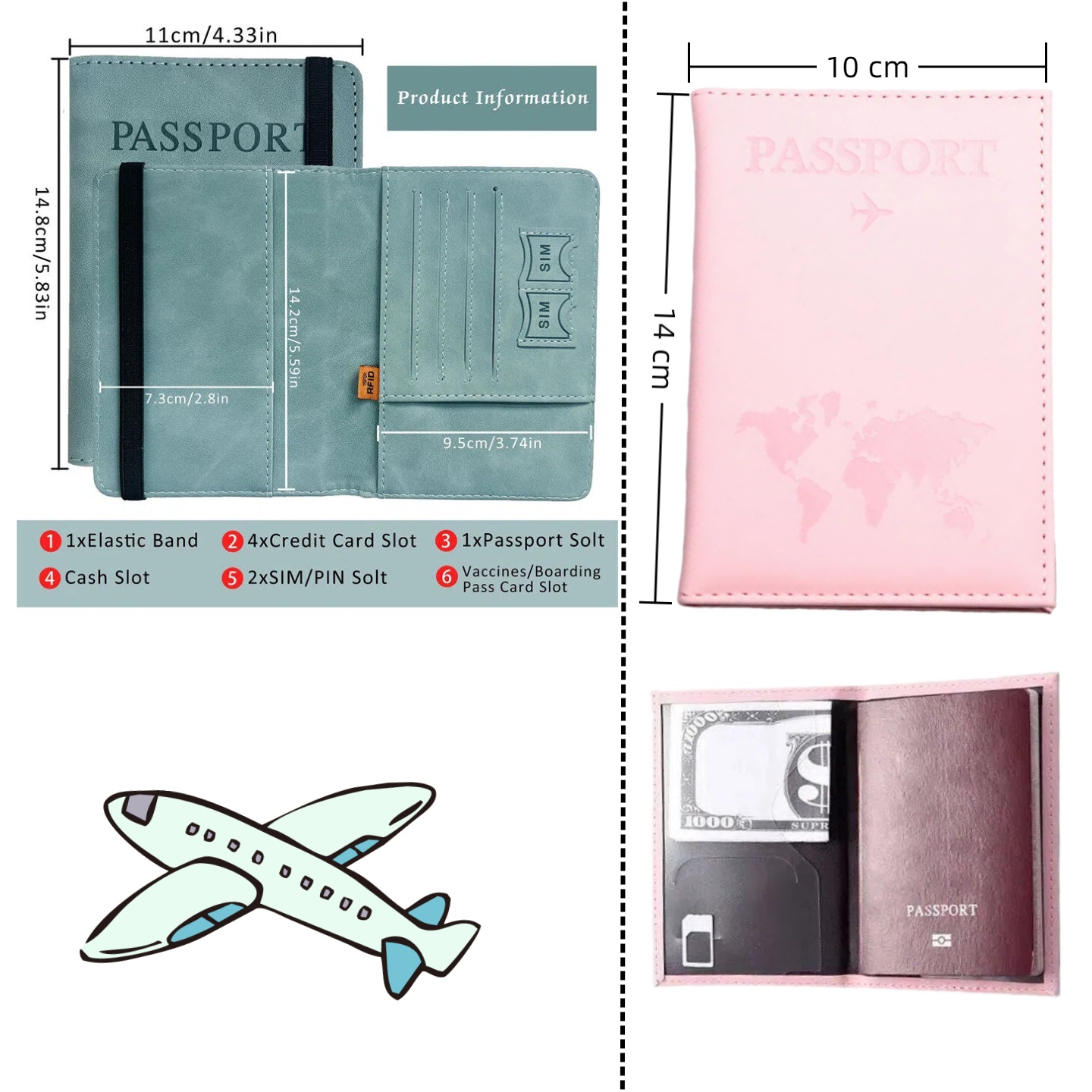Vintage RFID Passport Cover fo - огляд і ціна Men'S Accessories Wallet
