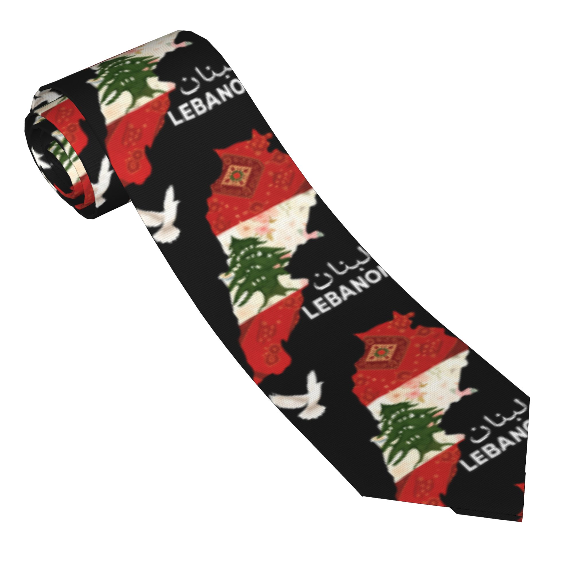 Mens Tie Lebanon Flag Tree Map - огляд і ціна Men Accessories Lebanon