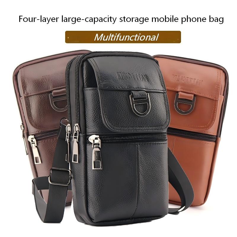 Men's Leather Waist Bag - Larg - огляд і ціна Men'S Accessories Backpack