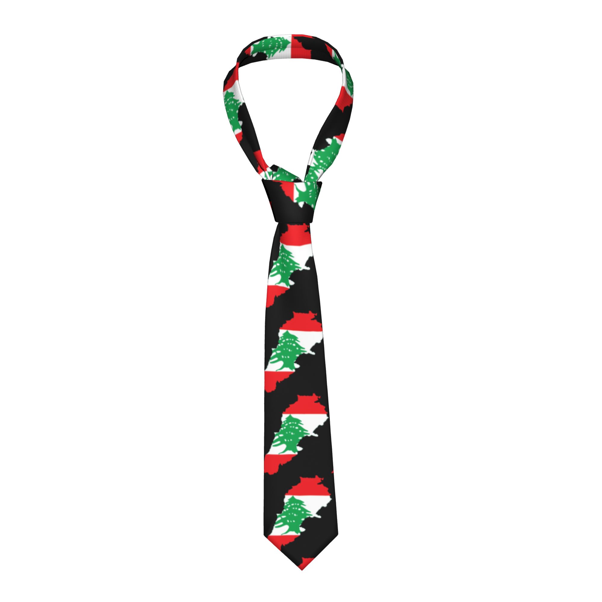 Flag Map Of Lebanon Tie  Custo - огляд і ціна Men Accessories Lebanon